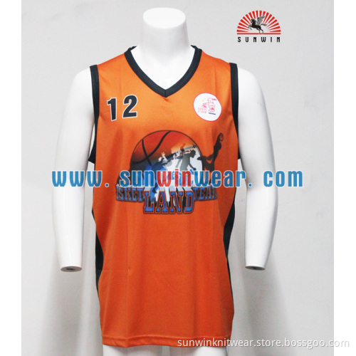 2016 Latest design men sublimation basketball jersey sets 100% polyester